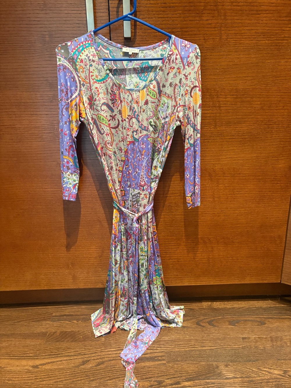 Etro Milano Paisley Print Wrap-Style Dress - Size 40 (US 4/6)